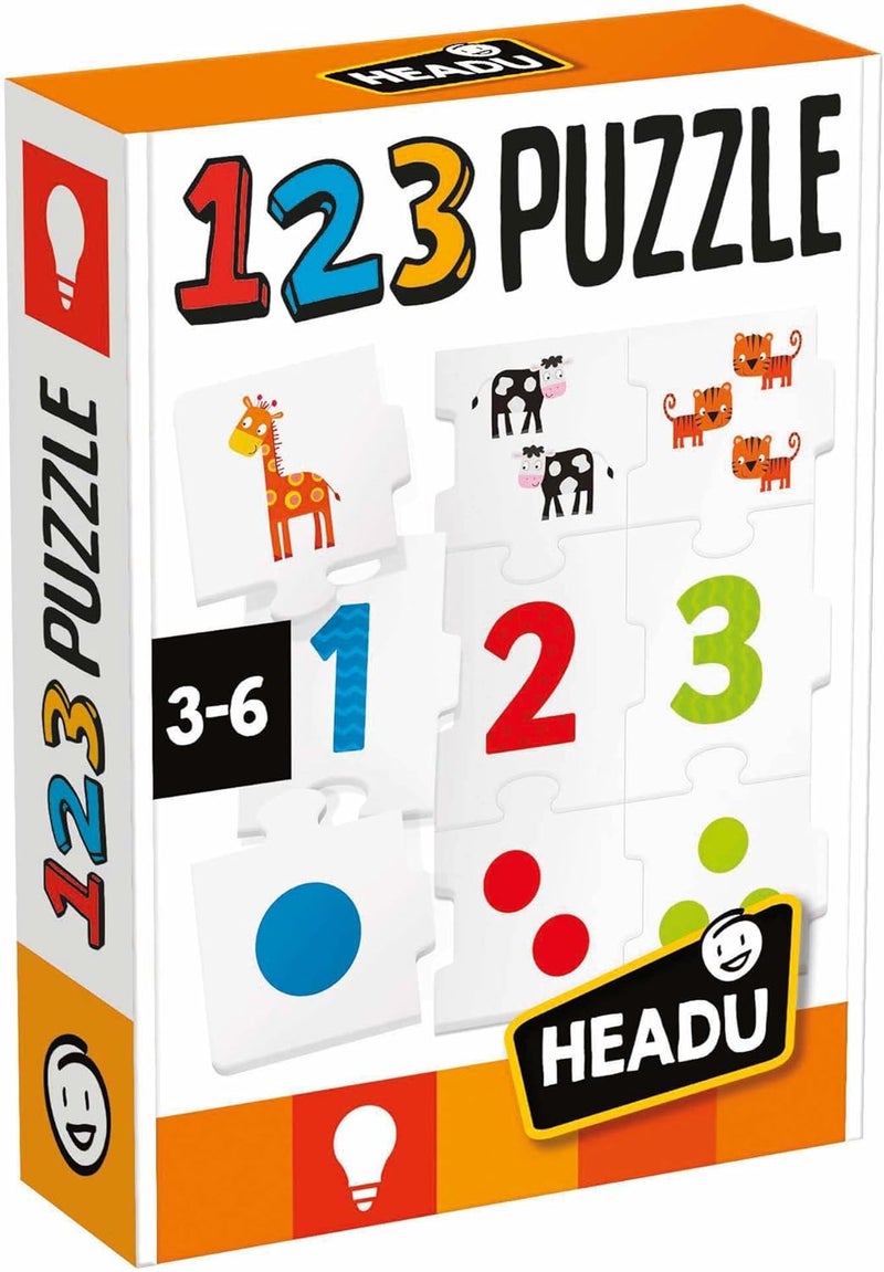 Headu 123 Puzzle – Preschool Learning Activities Ages 3-6, Educational Toys for 3 4 5 6 Year Old Boys Girls, Kindergarten Math Games for Kids, Preschool Counting Learning Number Puzzle, Teaching Games - Image 1